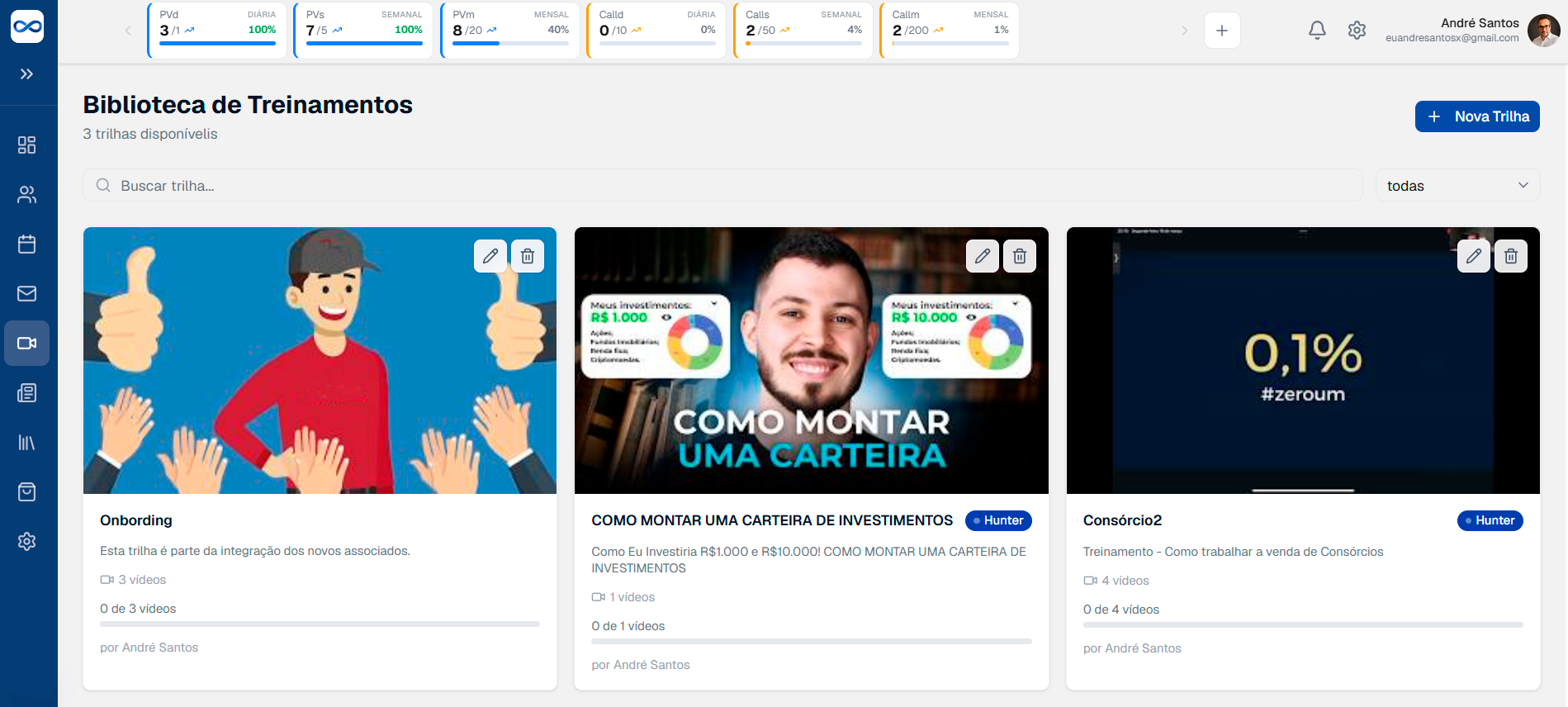 Treinamentos e Onboarding